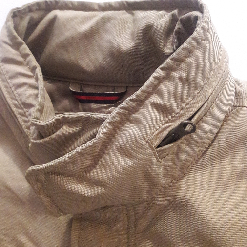 TOMMY HILFIGER Men's Military/field Cotton Quilted Coat Full Zip Jacket Size L - Picture 8 of 10